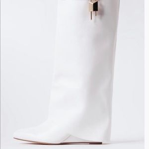White Wedge Boot